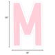 Blush Pink Letter (M) Corrugated Plastic Yard Sign, 30in